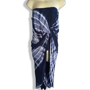 Tie Dye Blue & White Swimsuit Cover up Dress  Size M